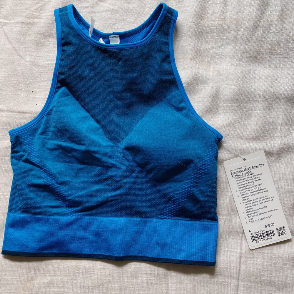 Lululemon seamless mesh shelf-bra training tank